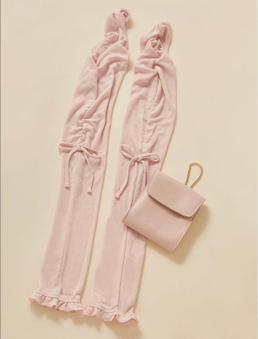 snidel ポーチチャーム付きUVカットアームカバー ライトピンク