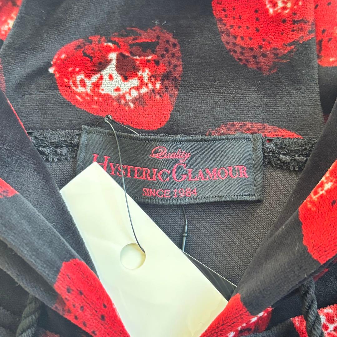 【新品未使用タグ付き】ヒステリックグラマー スカルベリー総柄 ベロアパーカー