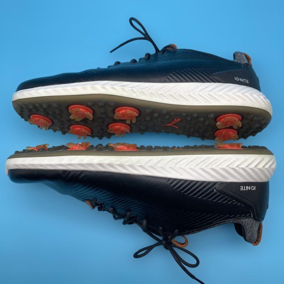【美品】プーマ PUMAゴルフシューズ IGNITE サイズ28.5cmメンズ黒