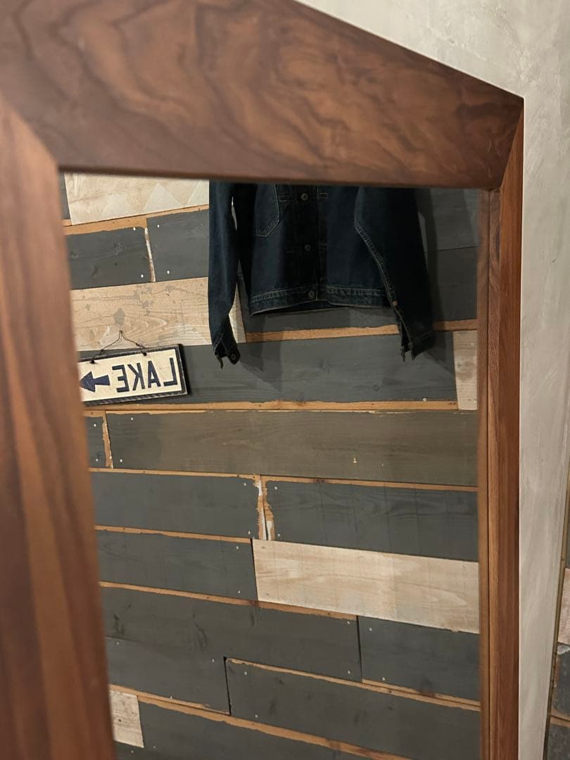 【Momo】鏡　姿見　ミラー　ウォルナット　立て掛け　大きい　格安