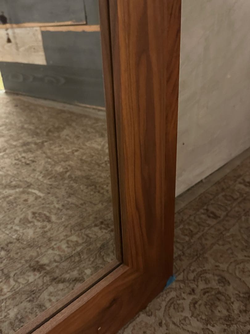 【Momo】鏡　姿見　ミラー　ウォルナット　立て掛け　大きい　格安