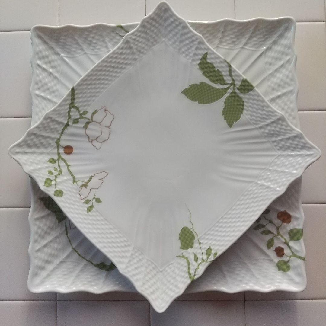 ジノリ★スクエアプレート２枚