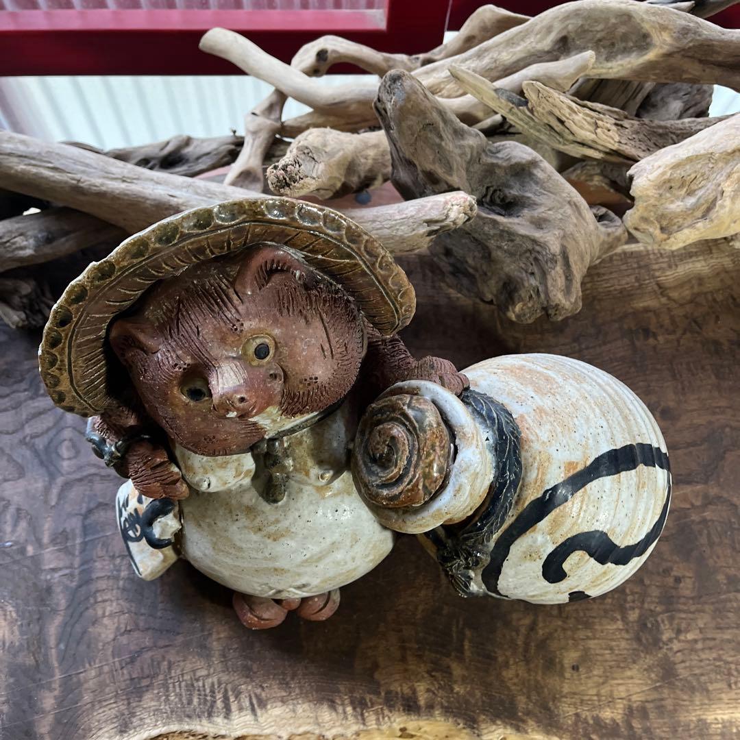 信楽焼／たぬき／骨董／希少／アンティーク／ヴィンテージ／31cm／難あり