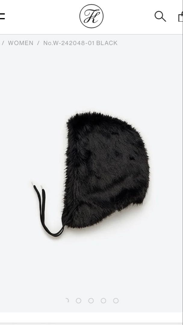 黒 ファー 帽子　キジマタカユキ