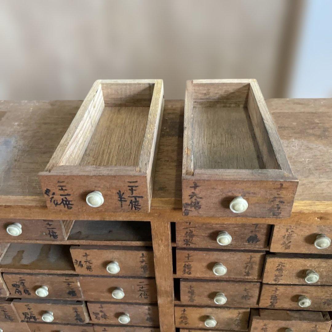 T1【送料込み】活版印刷所から出た木のタンス【古道具】【活版印刷】