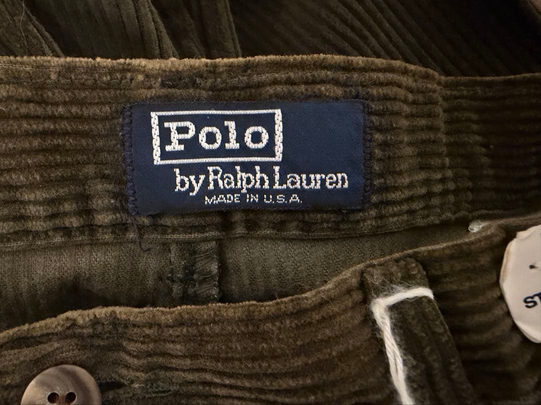 80s ラルフローレン デッドストック 太畝 コーデュロイ パンツ USA製