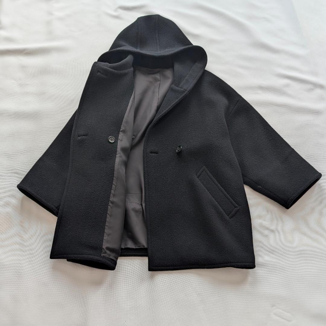 美品✨️エーピーストゥディオ　モッサオーバーフーディーコート　38　ブラック