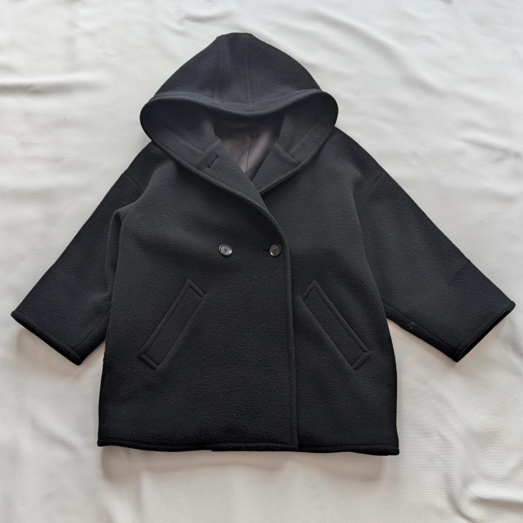 美品✨️エーピーストゥディオ　モッサオーバーフーディーコート　38　ブラック