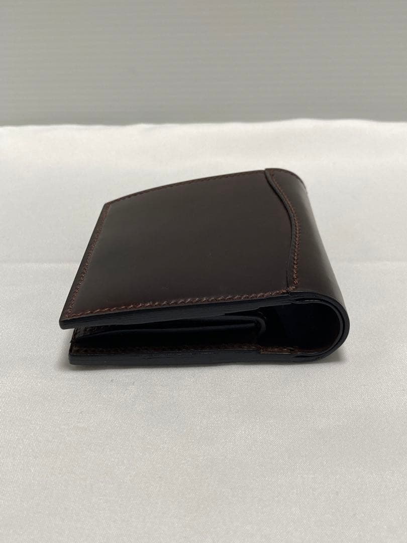万双 ダブルホーウィン センターカバー二つ折り財布 Horween ブラウン