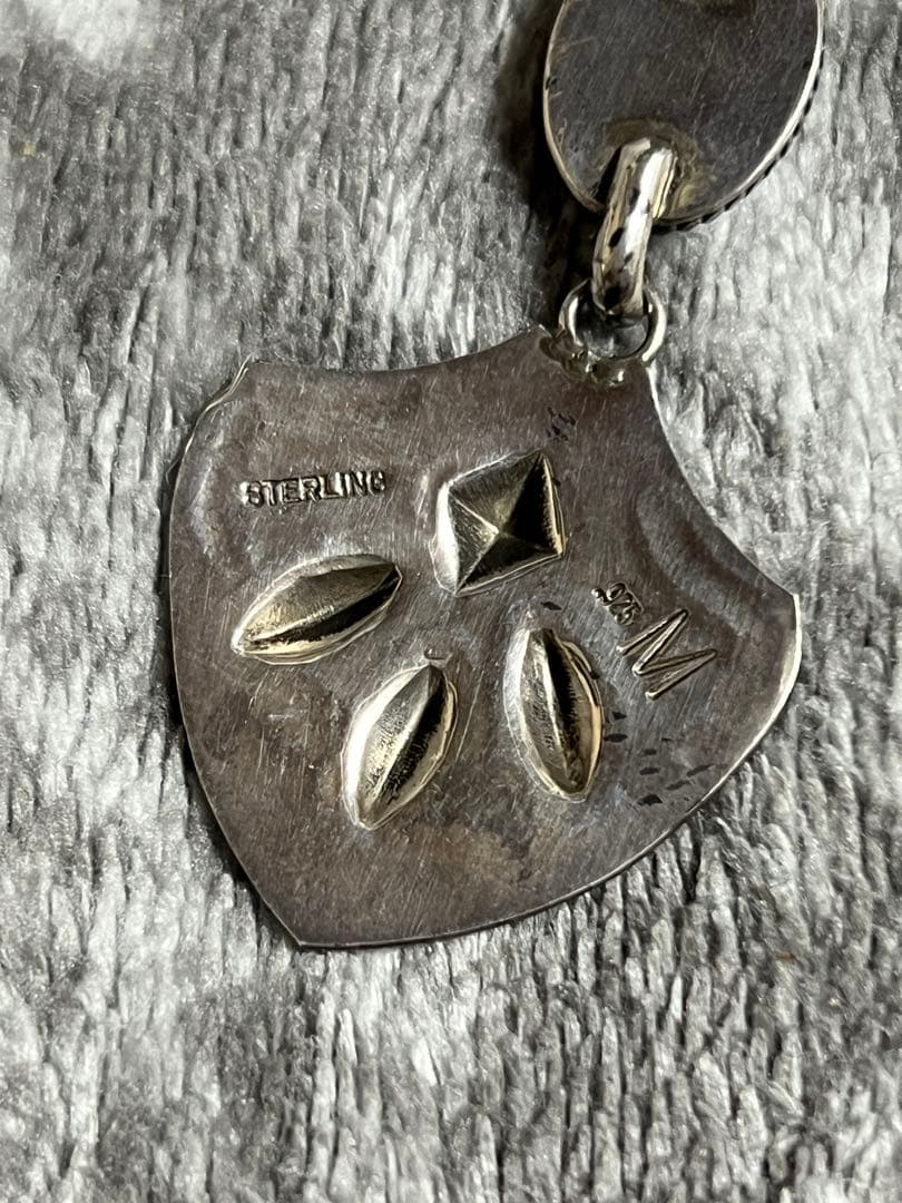 Mk　インディアンジュエリー　ペンダント　トップ　スタンプワーク