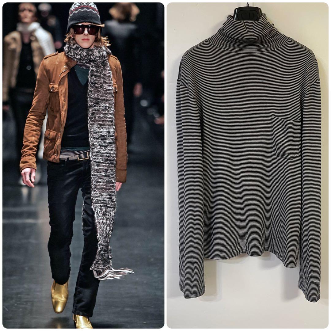 極美品05AW DiorHommeボーダータートルネック M エディスリマン