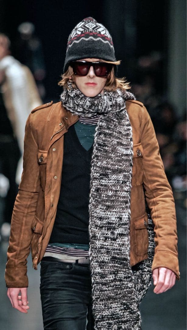 極美品05AW DiorHommeボーダータートルネック M エディスリマン