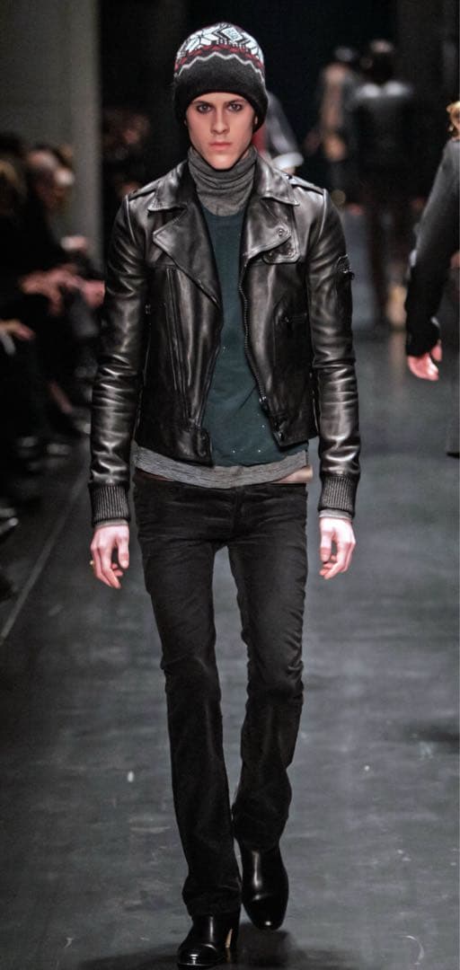 極美品05AW DiorHommeボーダータートルネック M エディスリマン