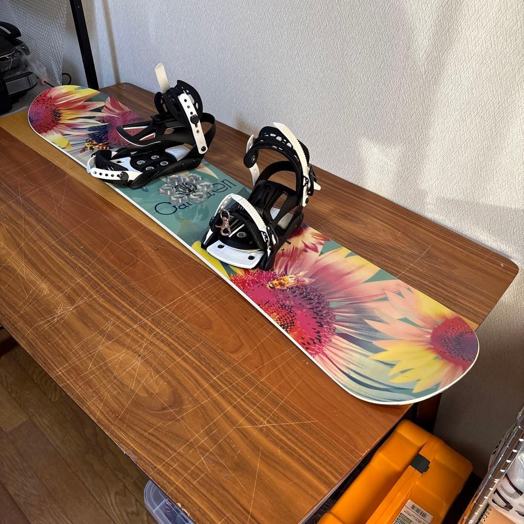 スノーボード GARDEN 135cm キャンバー ×純正ビンディング