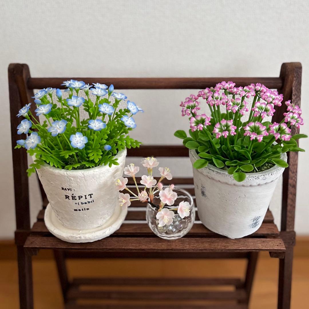 専用 さくら れんげそう ネモフィラ クレイフラワー