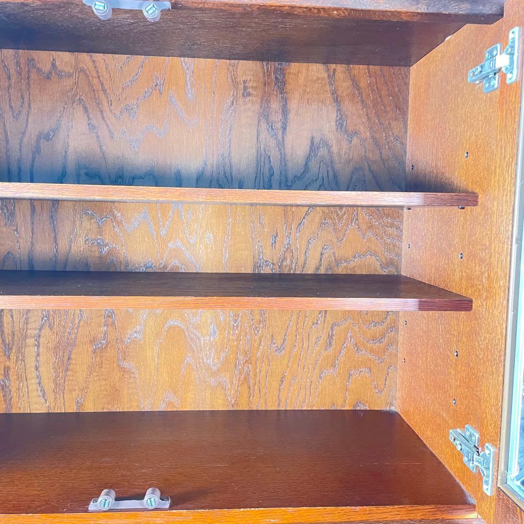 HR560 三越ブルージュ　ステンドグラス　カップボード　食器棚　三越家具