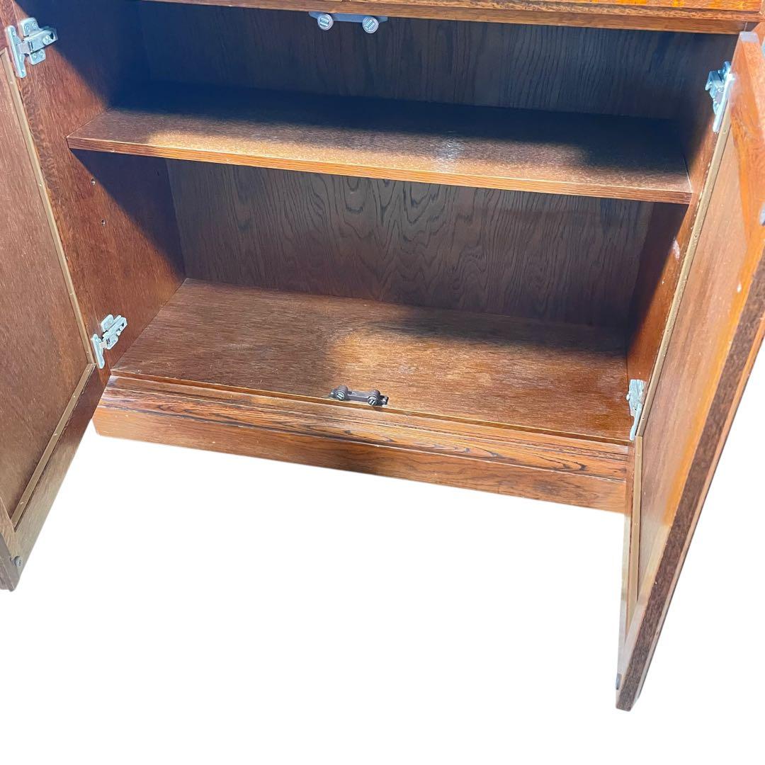 HR560 三越ブルージュ　ステンドグラス　カップボード　食器棚　三越家具