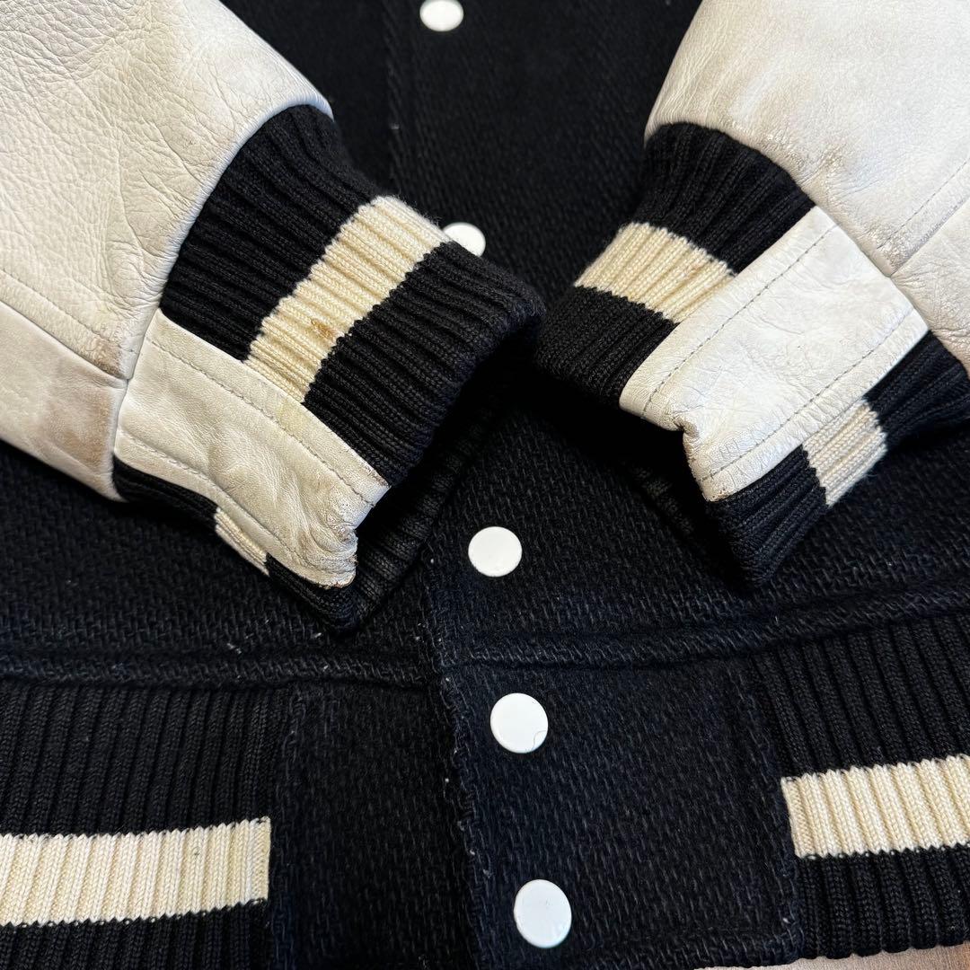 Let it Ride スタジャン 袖レザー メルトン 裏原