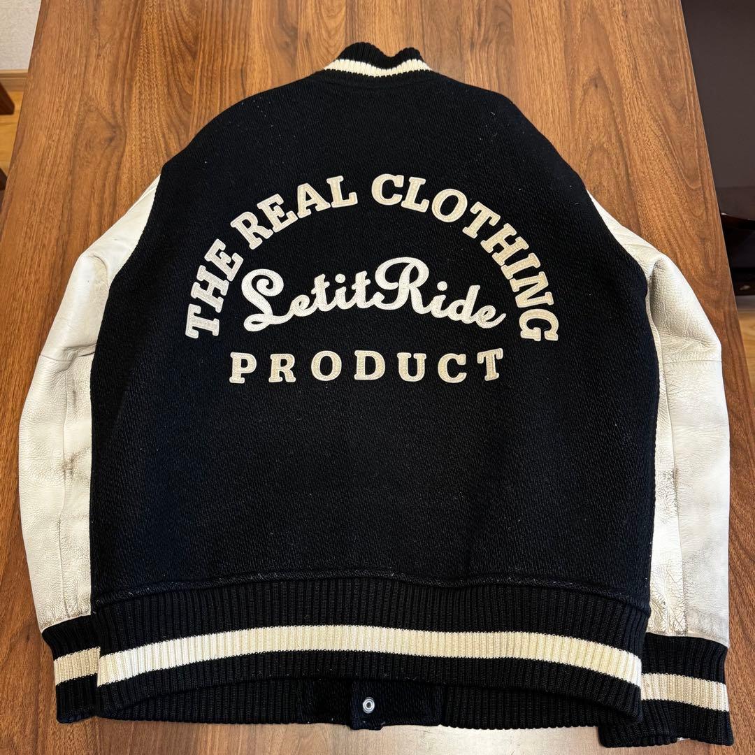 Let it Ride スタジャン 袖レザー メルトン 裏原