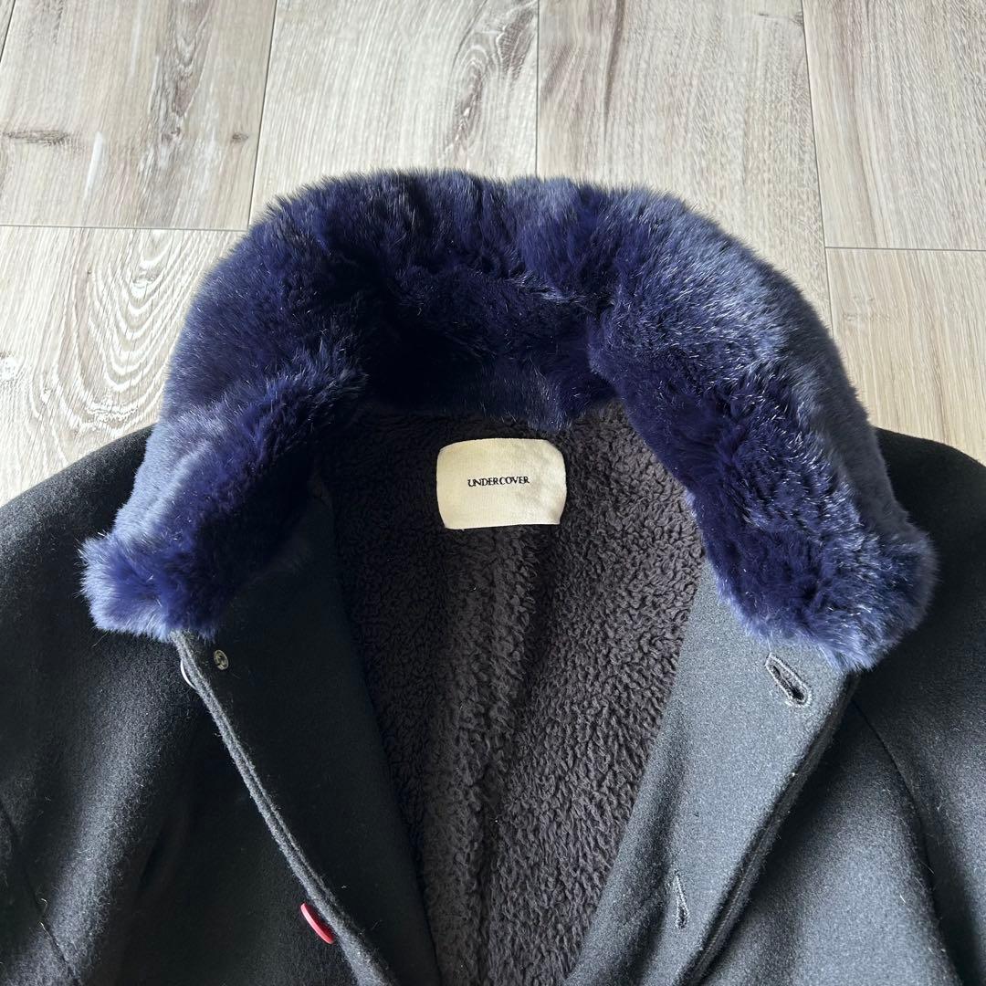 UNDERCOVER ロングコート ステンカラーコート 1 ファー 比翼　ボア