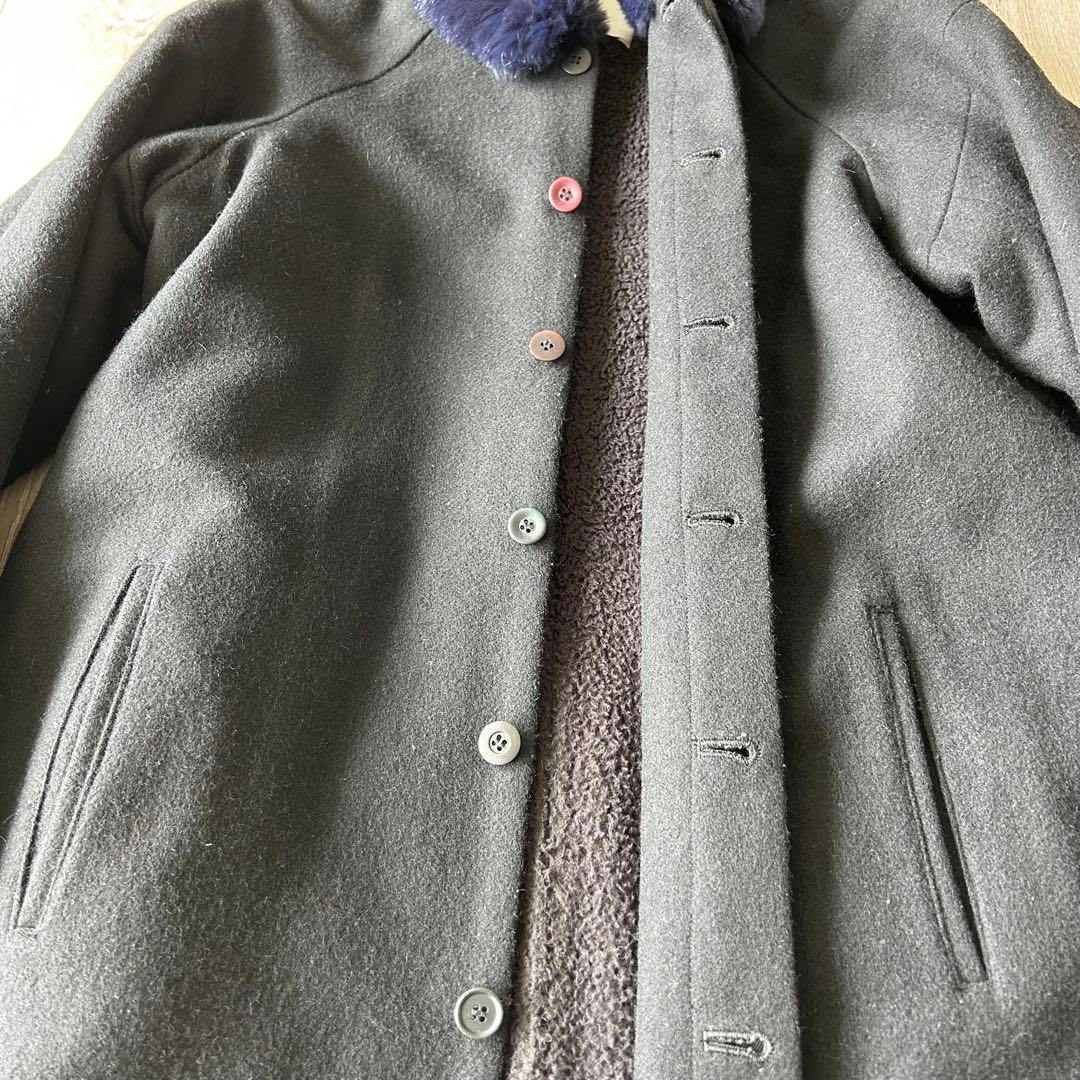 UNDERCOVER ロングコート ステンカラーコート 1 ファー 比翼　ボア