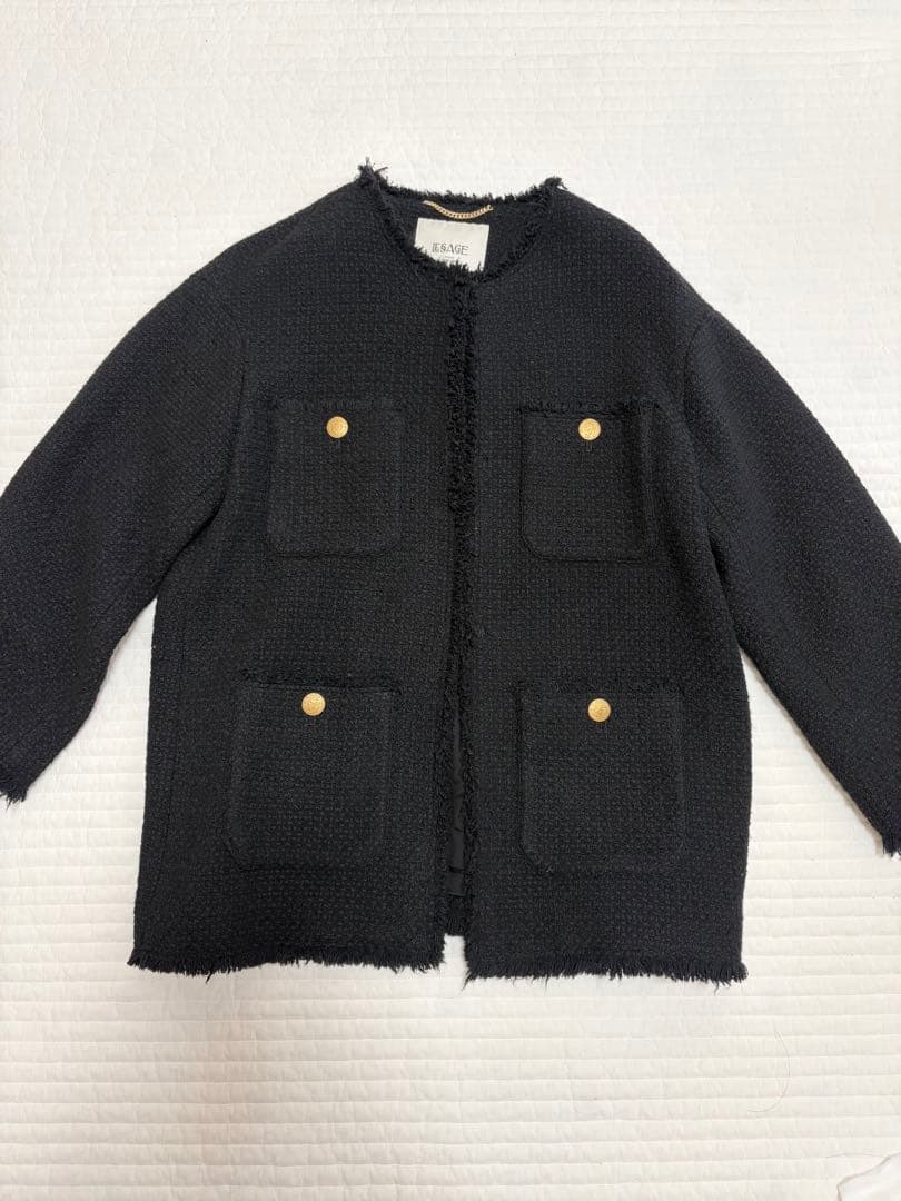 美品⭐︎ジャーナルスタンダードレサージュGIOLICAツイードジャケット ブラック