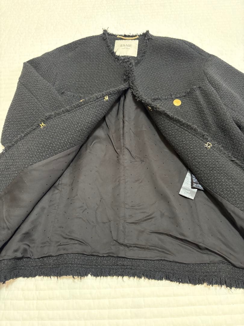 美品⭐︎ジャーナルスタンダードレサージュGIOLICAツイードジャケット ブラック