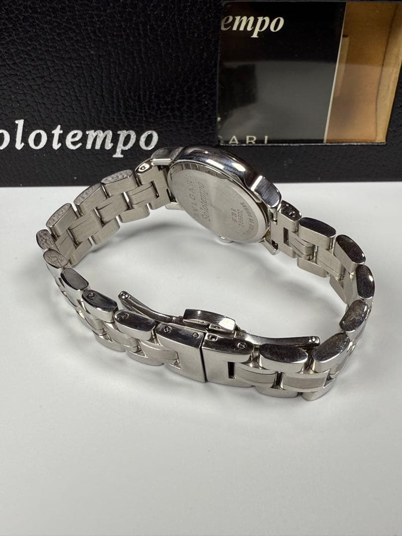 BVLGARI ソロテンポ ブラック文字盤 箱付ラウンドデイト 【極美品】