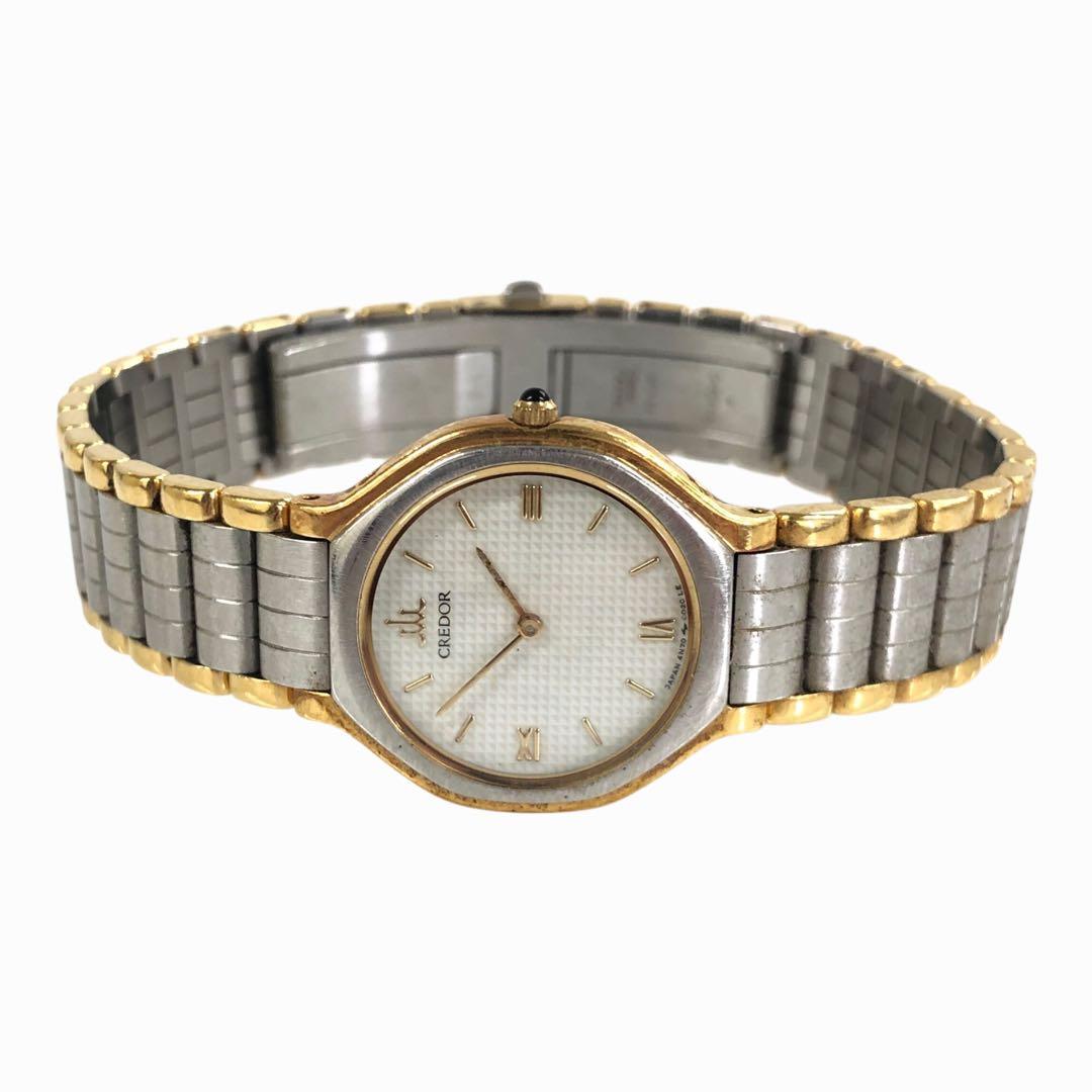 セイコー クレドール 4N70-0012 18KT×SS クォーツ 腕時計 稼働