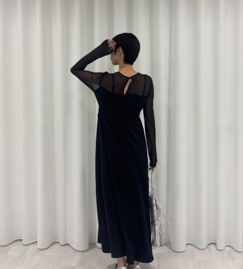 完売商品アメリUPPER EMBROIDERY FLARE DRESS