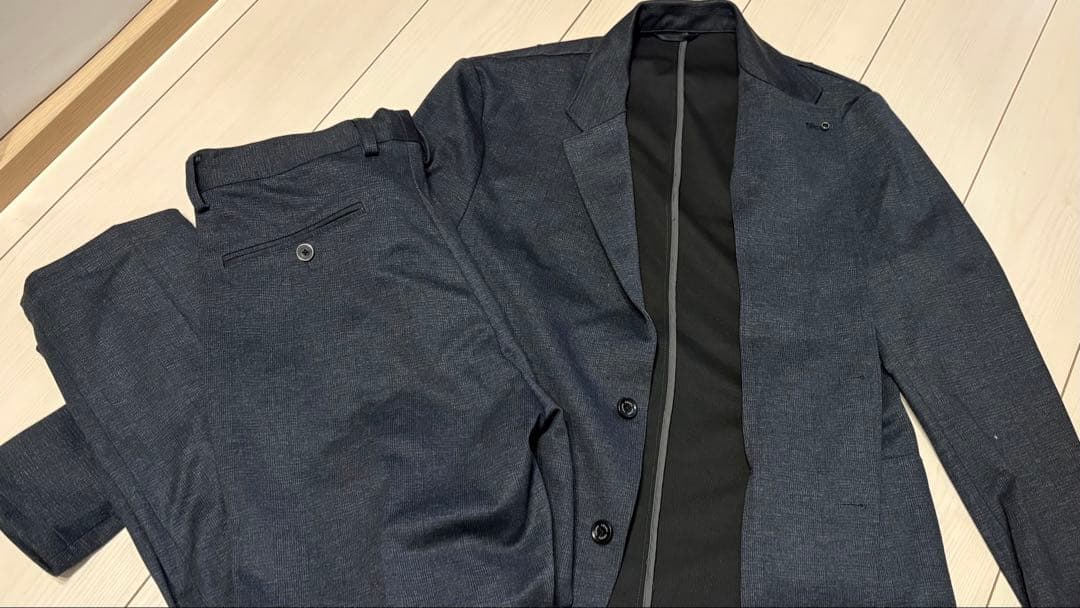 AOURE グレンチェックジャージスーツ