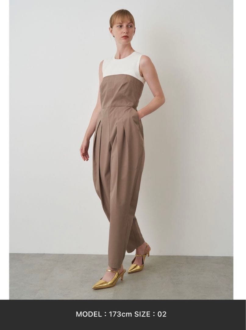 オールインワン サロペット　サイズ1 ベージュ　エレンディーク