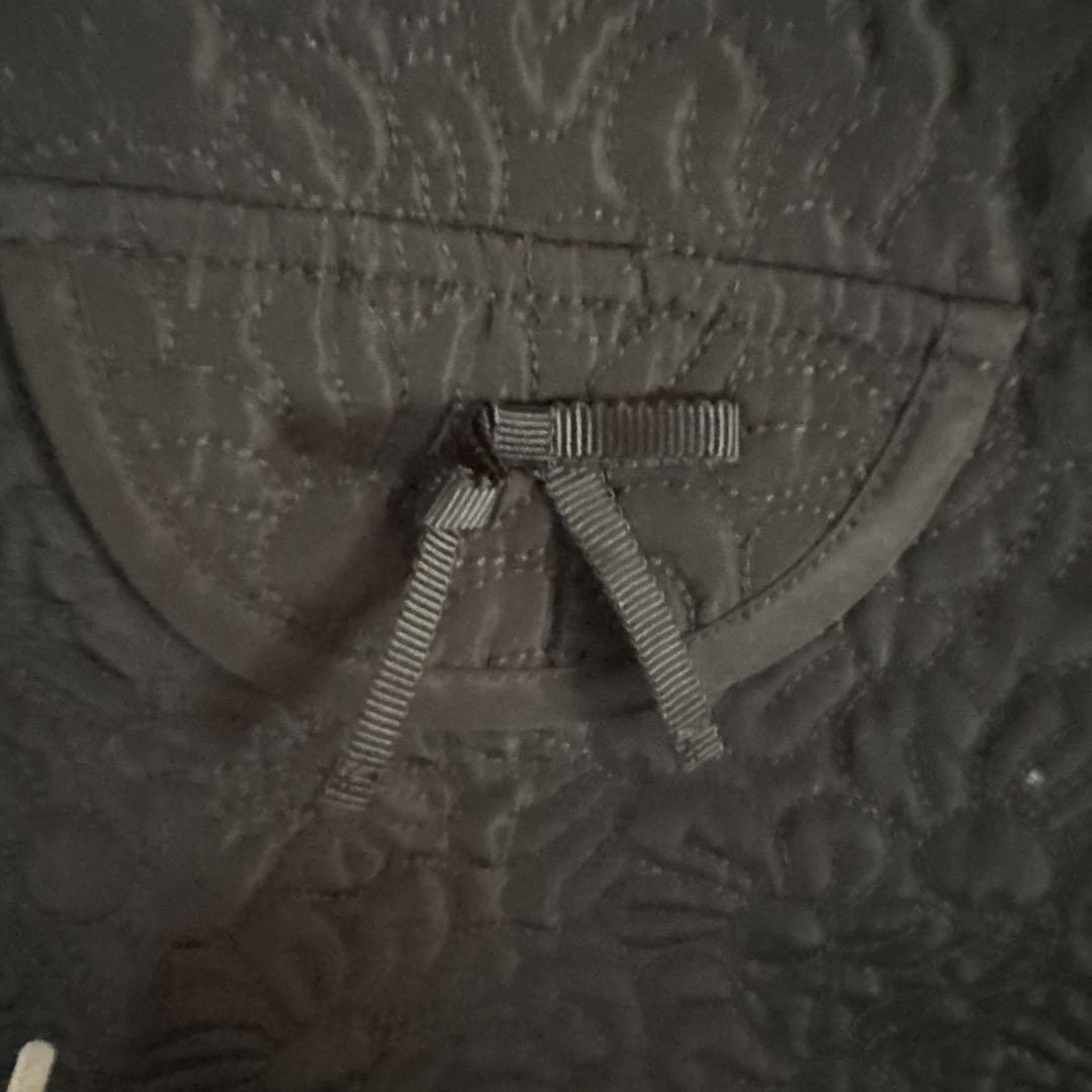 ビジュー付きブラックロングコート