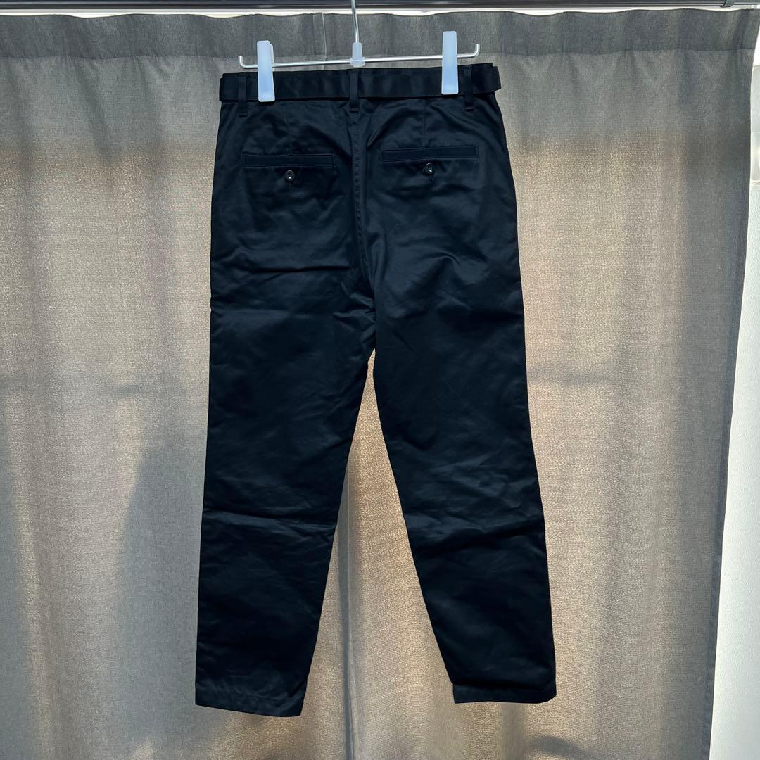 sacai 24SS ベルテッドチノ　サイズ2 ブラック