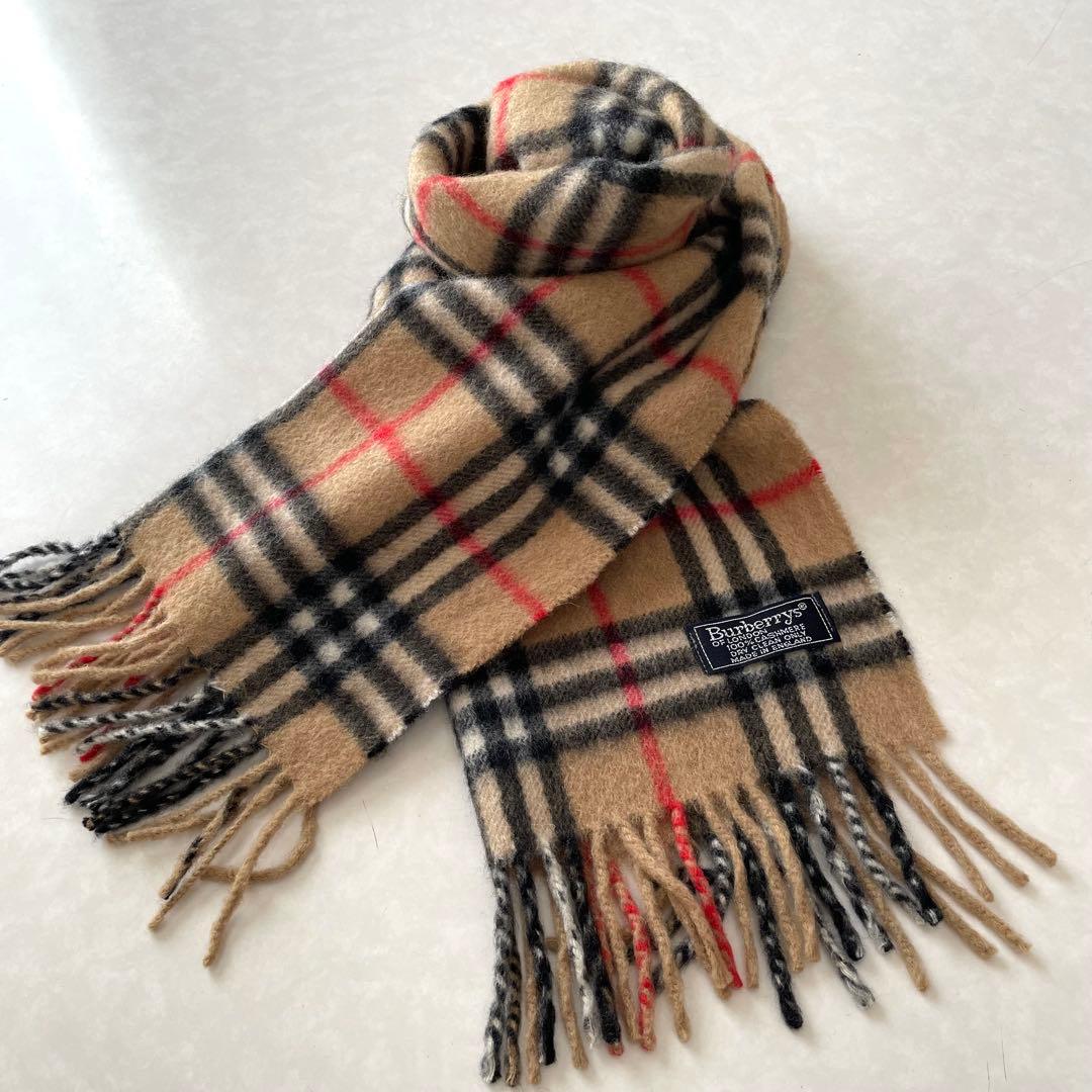Burberrysバーバリー　マフラー　カシミア100% 男女　ノバチェック