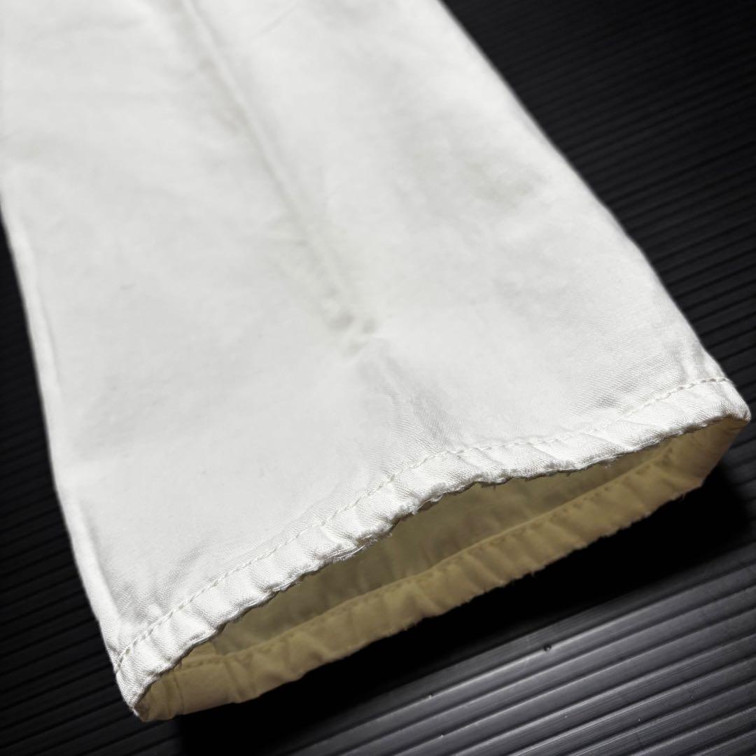 【インコテックス】オフホワイト リネン　メンズ　チノ　パンツ　ルーマニア　麻