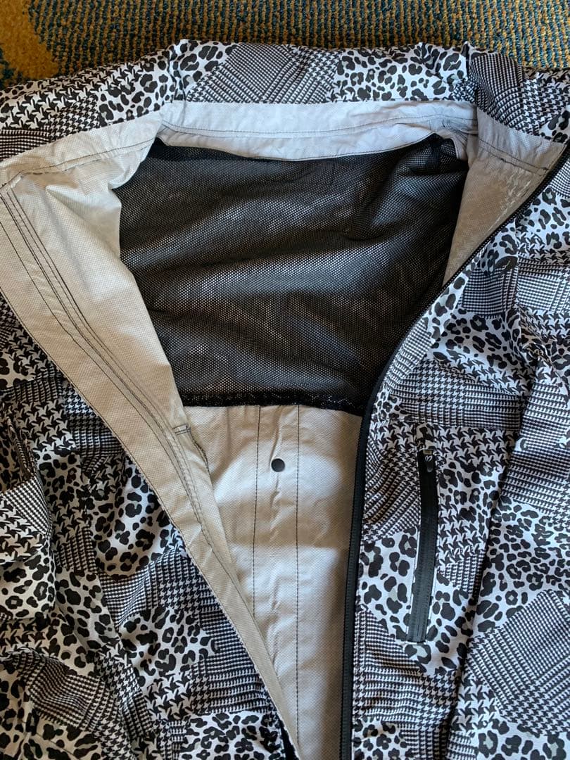 マスターバニー グレンレオパード柄レインウェア 上下セットアップ サイズ5