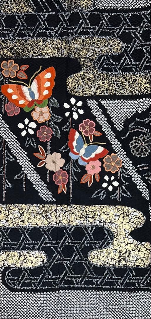 振り袖　フルセット　別誂長襦袢　金彩　成人式　刺繍　総絞り　長尺袋帯　566