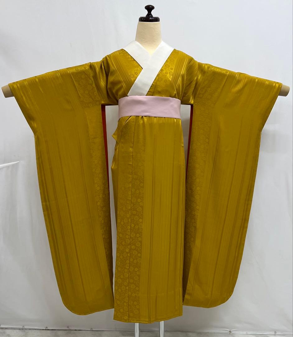 振り袖　フルセット　別誂長襦袢　金彩　成人式　刺繍　総絞り　長尺袋帯　566