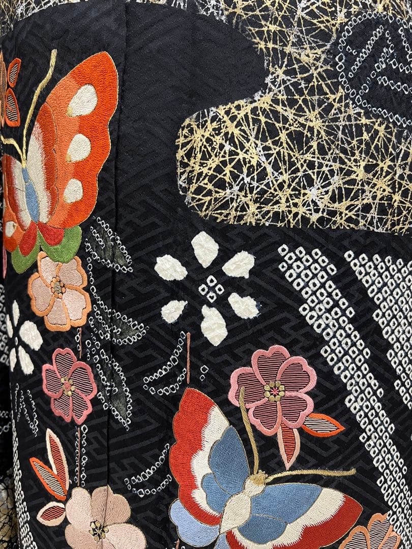 振り袖　フルセット　別誂長襦袢　金彩　成人式　刺繍　総絞り　長尺袋帯　566