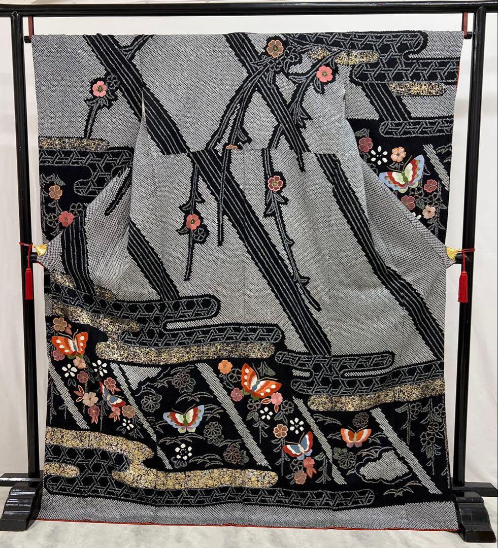 振り袖　フルセット　別誂長襦袢　金彩　成人式　刺繍　総絞り　長尺袋帯　566