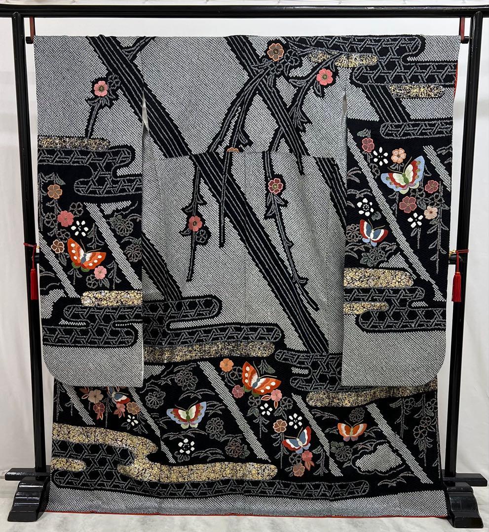 振り袖　フルセット　別誂長襦袢　金彩　成人式　刺繍　総絞り　長尺袋帯　566
