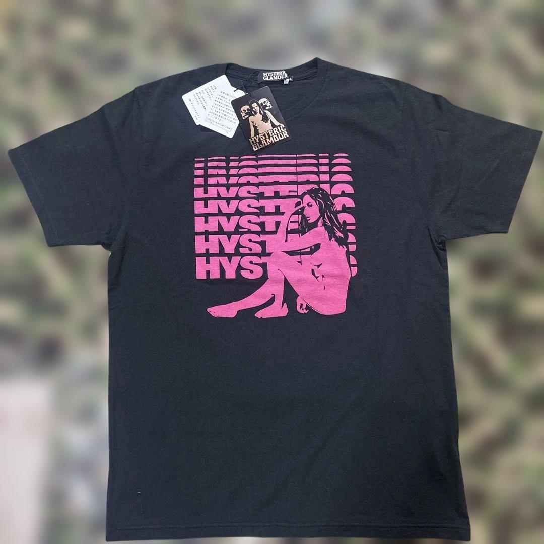 希少HYSTERIC GLAMOUR ピンクグラフィックTシャツ L 紙タグ付き