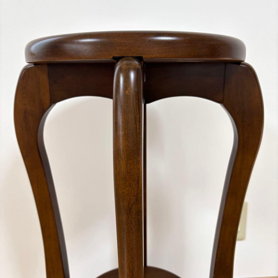 アンティーク 天然木 花台 サイドテーブル コンソールテーブル 飾り台 猫脚