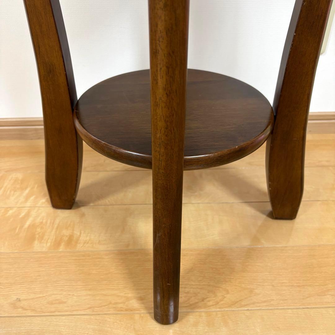 アンティーク 天然木 花台 サイドテーブル コンソールテーブル 飾り台 猫脚