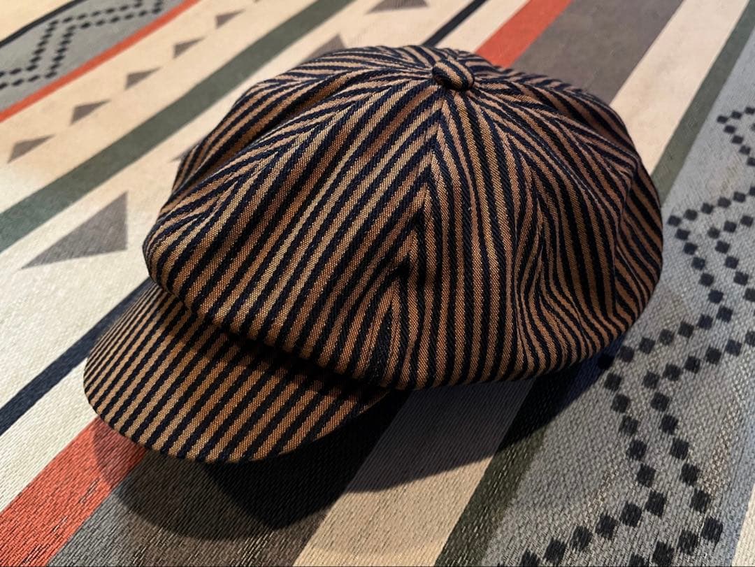 生産終了 入手難 ダッパーズ キャスケット ブラウンヒッコリーストライプ