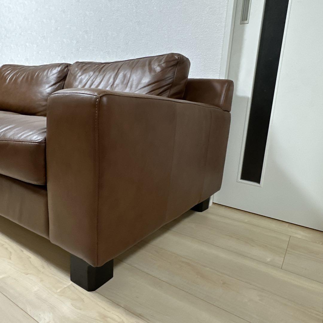 送料無料！美品　IDEE イデー セリュー 本革キャメルヴィンテージ3Pソファ