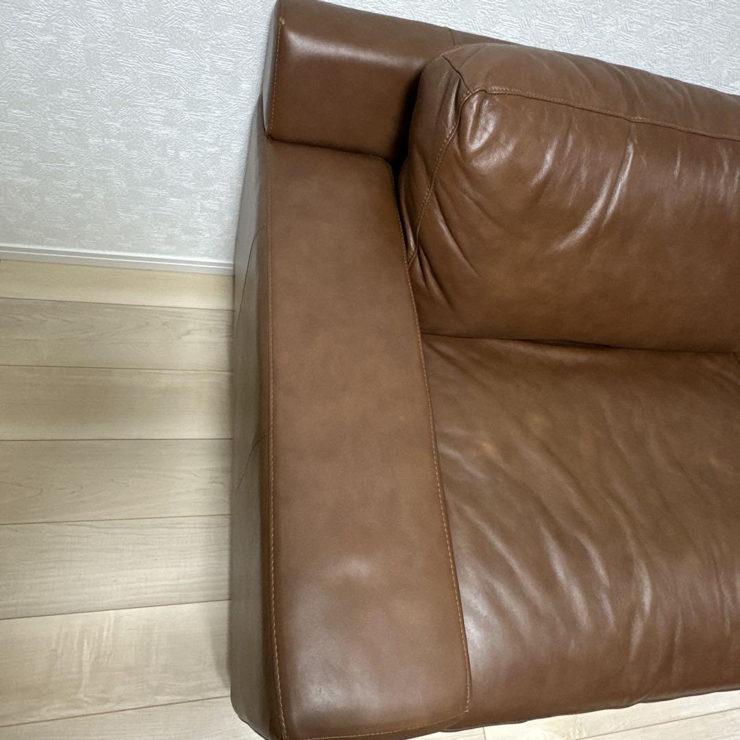 送料無料！美品　IDEE イデー セリュー 本革キャメルヴィンテージ3Pソファ