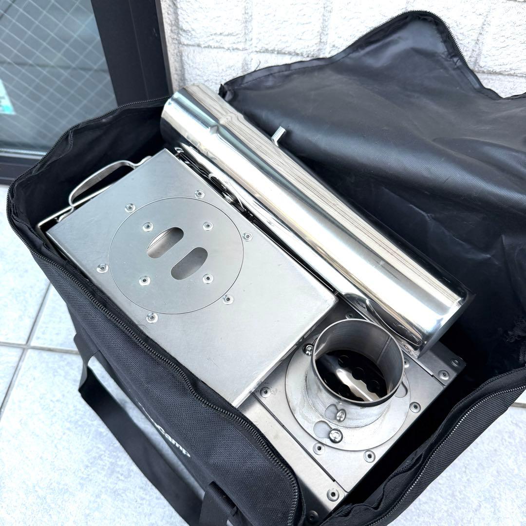 未使用　KINGCAMP キングキャンプ ステンレス製薪ストーブ　収納バッグ付き