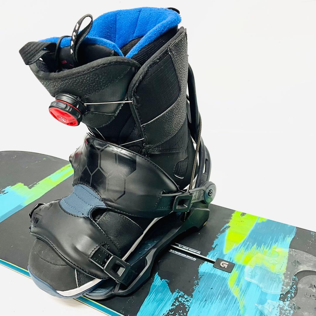 美品　バートン　スノーボード　セット　フロウ　サロモン　スノボ　BOAブーツ